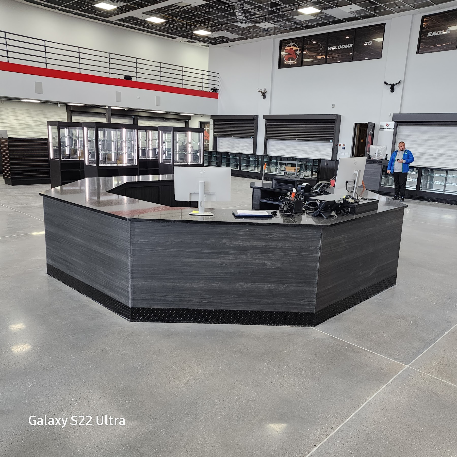 Custom commercial reception desk